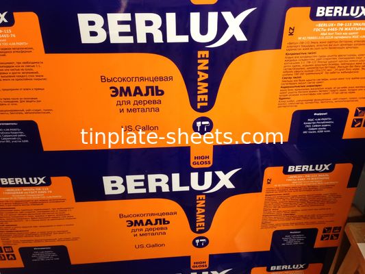 T2.5 T3 T4 T5 DR7 DR8 DR9 Printed Tinplate EN10202 Norm 2.0/2.0 2.8/2.8 Voor voedselblikjes
