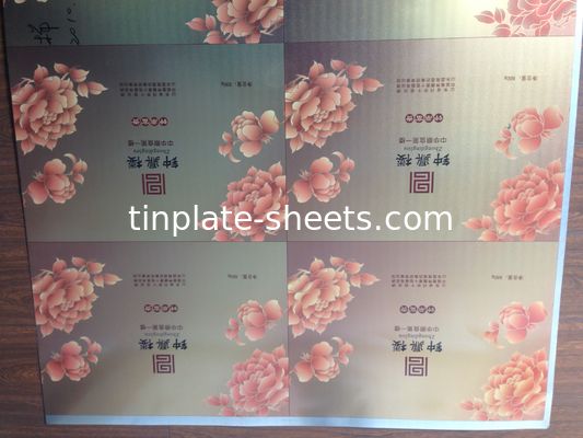 Voedselkwaliteit coating printing tinplate blad 4 kleur gedrukt tinplate 6 kleur tinplate 2.0/2.0