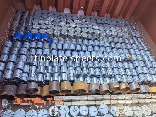 3-8 ton tinvrij staal spoel JIS G3303 Standaard steenoppervlak Afgerond T3 T4 T5