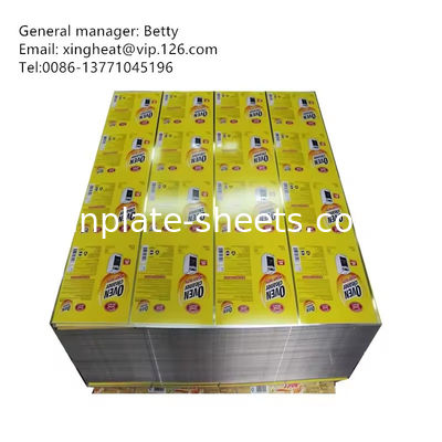 ASTM624 Standaard elektroïtische tinplaten T2 T2.5 T3 T4 T5 Temperatuur
