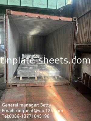 0.15-0.49mm tinplate plaat tinplate spoel 1.1/1.1-5.6/5.6 Tin Coating Tinplate Sheets Langdurige bescherming