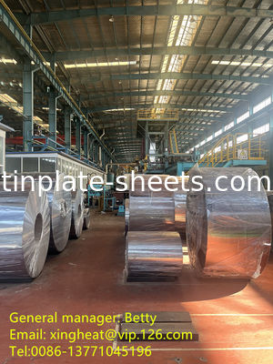 Elektrolytische tinplate, tincoating 2.8/2.8 1.1/1.1 Tinplate Mill Fabrikant T2.5 T3 T4 T5 DR8 DR9