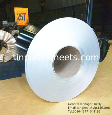 Elektrolytische blikplaten met 2,0/2,0 tin coating zilveren oppervlak Afwerking 600mm-986mm Breedte