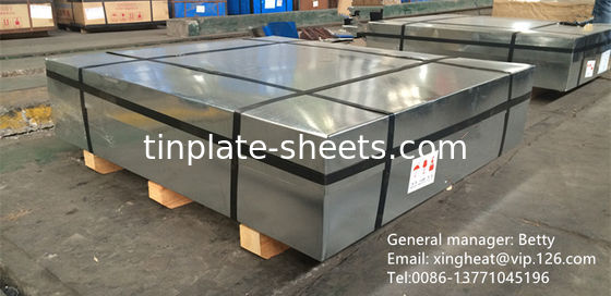 MR- en SPCC-materiaal Tinplate spoel 0,15-0,49 mm Dikte 600 mm-986 mm Breedte 4-8 MT per spoel JIS G3303 EN10202 ASTM624 Standard