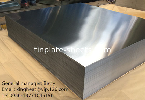 Elektrolytische tinplate spoel voor voedsel blikken met een heldere oppervlakte afwerking en 2,8/2,8 tin coating