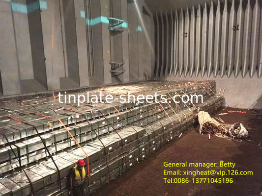 T2/T2.5/T3/T4/T5 Temperatuur Elektrolytische tinplaat spoel verpakking Duurzaam