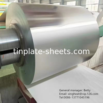 Elektrolytische tinplate spoel voor tinplate platen met 5,6/5,6 tin coating en mat oppervlakte afwerking