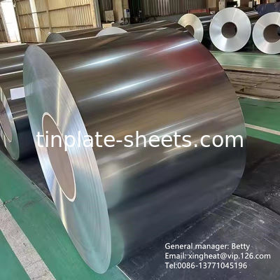 Elektrolytische tinplate spoel voor tinplate platen met 5,6/5,6 tin coating en mat oppervlakte afwerking