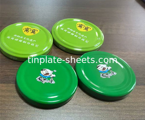 Gedrukte tinplate voor verpakkingen voor levensmiddelen en dranken met 1.1/1.1 2.2/2.2 2.8/2.8 5.6/5.6 2.0/2.0 en 2.8/5.6 Tincoating opties