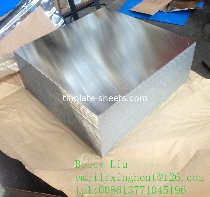 Hoge sterkte elektrolytische tinplateplaten resistent tegen corrosie1.1/1.1 2.8/2.8 2.0/2.0 T4 T5 Temperatuur