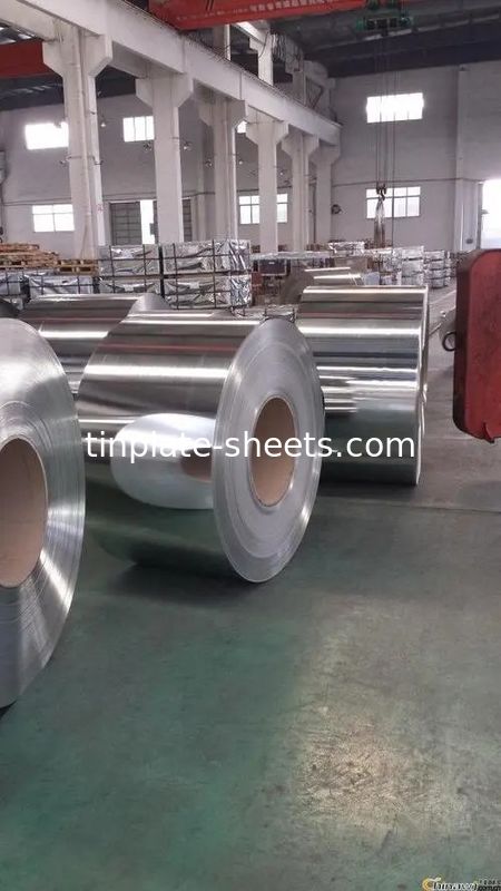Breedte 512-980 mm Primelectrolytische tinplate T2.5 T3 T4 Steen Afwerking Helder Afwerking Zilver