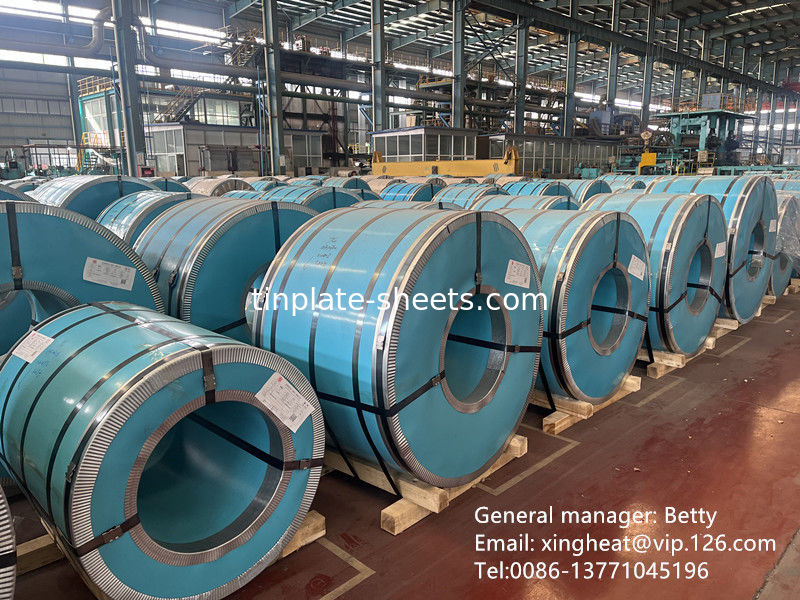 Elektrolytische blikplaten met 2,0/2,0 tin coating zilveren oppervlak Afwerking 600mm-986mm Breedte
