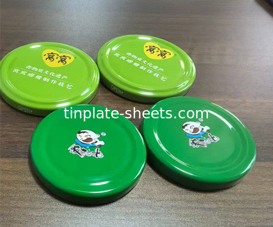 Gedrukte tinplate voor verpakkingen voor levensmiddelen en dranken met 1.1/1.1 2.2/2.2 2.8/2.8 5.6/5.6 2.0/2.0 en 2.8/5.6 Tincoating opties