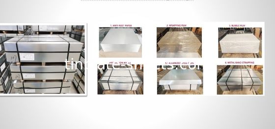 Blokken voor verpakkingen blikken chemische blikken JIS G3303 Standaard T3 T4 DR8 STONE FINISH Elektrolytische blokken