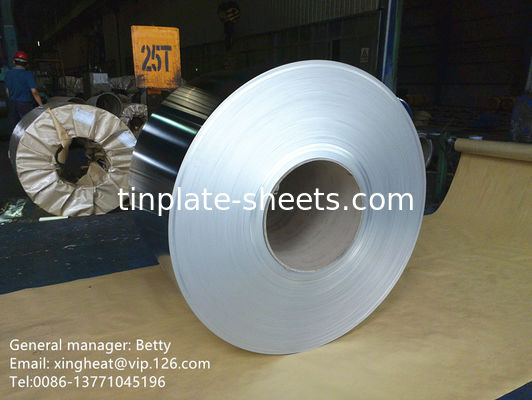 3-8 ton tinvrij staal spoel JIS G3303 Standaard steenoppervlak Afgerond T3 T4 T5Temper