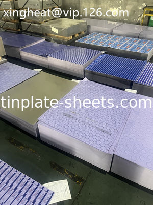 Goud Voedselkwaliteit Gedrukte tinplate Plaat voor voedselverpakkingen chemische blikjes 4 kleuren 6 kleuren gedrukte tinplate 6 kleuren